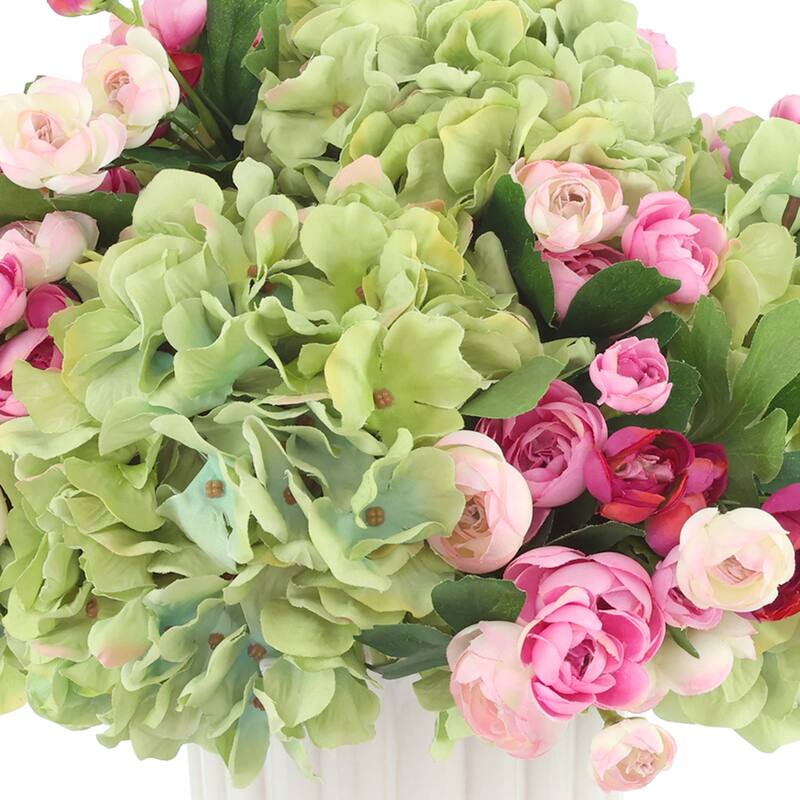 Floral Centerpiece with Hydrangeas and Ranunculus - 13
