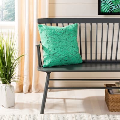 SAFAVIEH Lila Boho Teal Green 20-inch Decorative Pillow