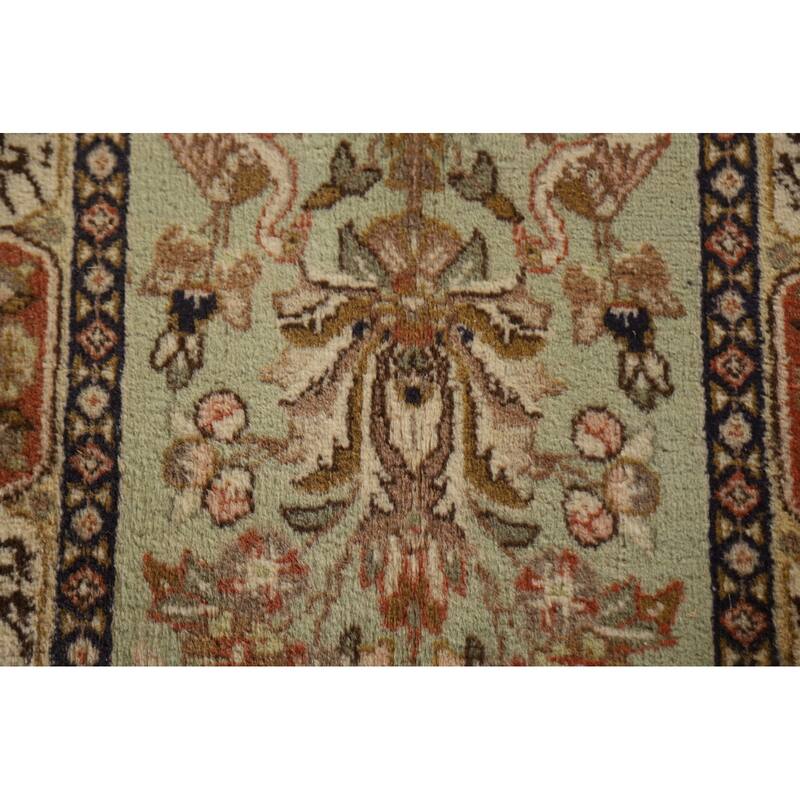 Hand Knotted Oriental 100% Wool Carpet Traditional All-Over Beige & Ivories Tabriz Area Rug - 18' 2'' X 13' 1''