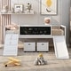 preview thumbnail 1 of 55, Twin Loft Bed with Climbing Frame and Slide, Wooden Loft Bed with Chalkboard & Storage White
