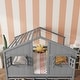 preview thumbnail 18 of 26, Full Size House-shaped Loft Bed with House Roof Frame Skylight Windows 4 Storage Drawers Guardrails and Stairs for Kids' Room