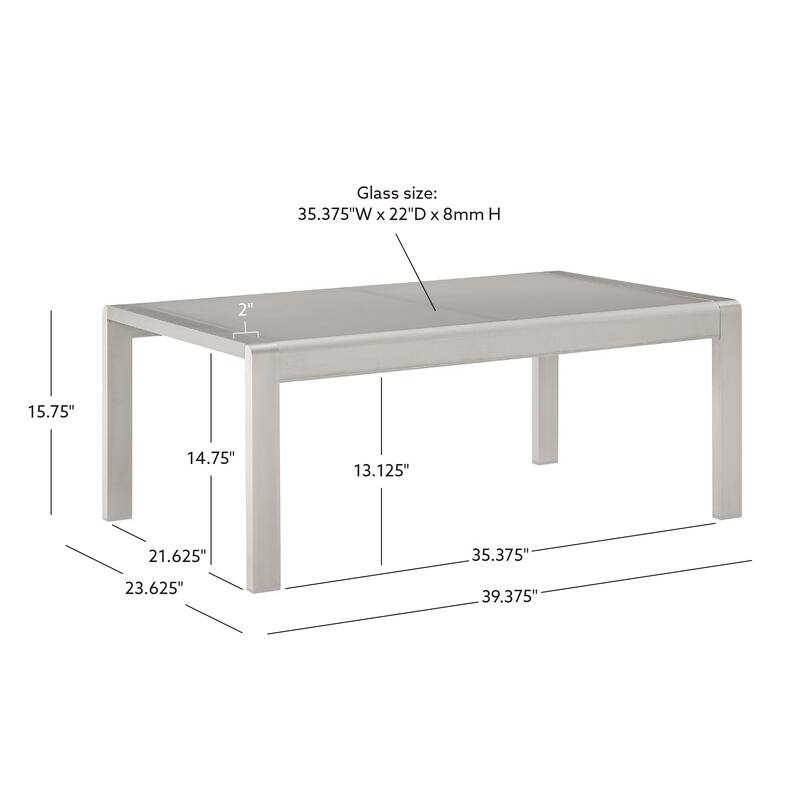 Linon Nordwind Aluminum Outdoor 5-Piece Patio Set