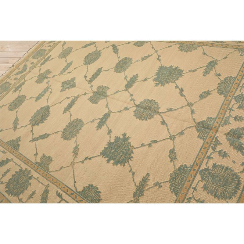 7'10''x9'10'' Hand Knotted Flatweave Wool Ivory Nourison Nourmak Soumak Rug - 7' 10'' x 9' 10''