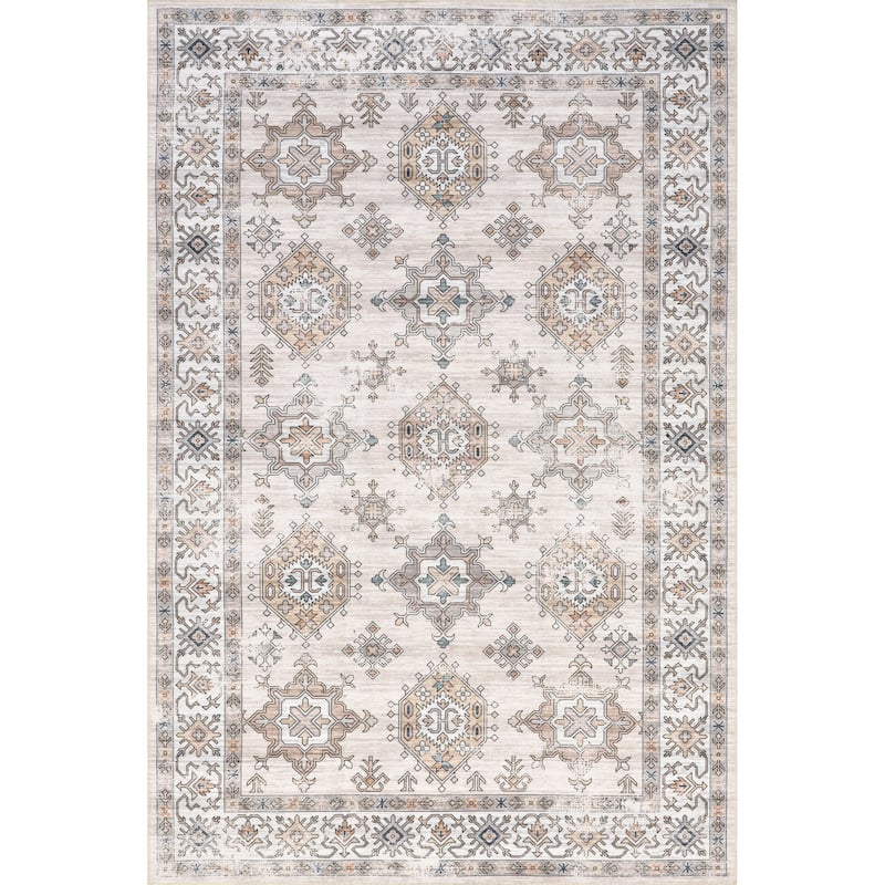 Nuloom Finley SpinClean Machine Washable Vintage Distressed Area Rug