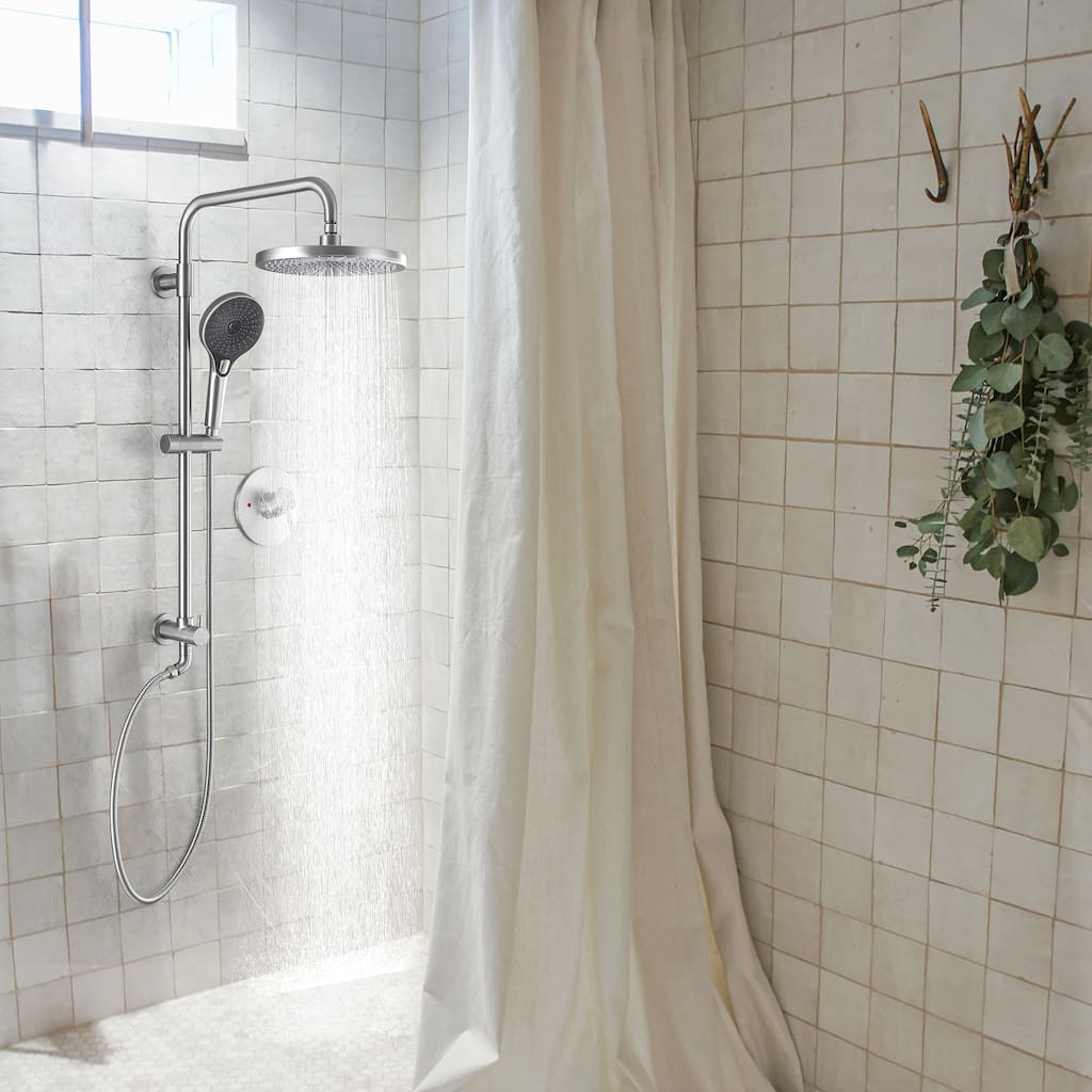 Rbrohant Bathroom Rainfall Shower System with 3-Setting Handheld Shower