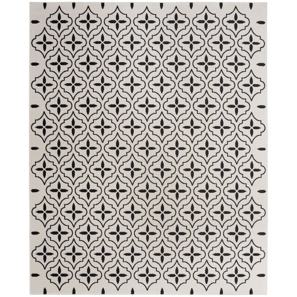 Nourison Sandy Indoor / Outdoor Blue Moroccan Area Rug