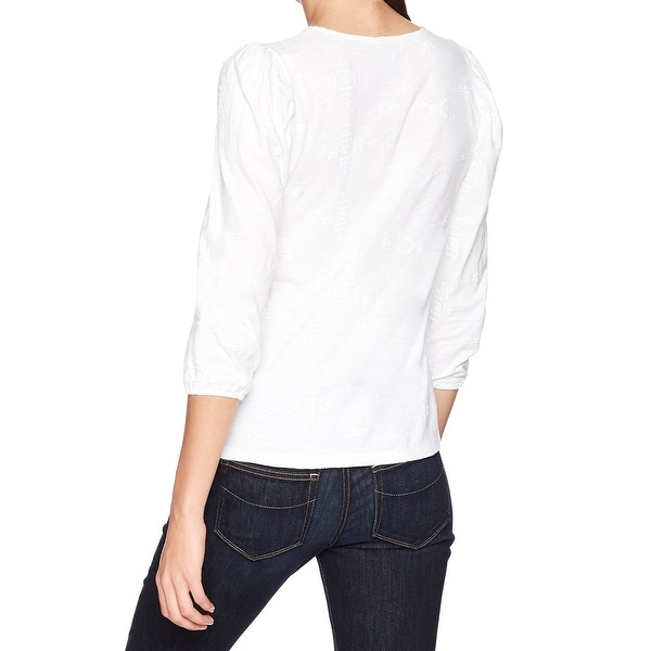 lucky brand white eyelet top