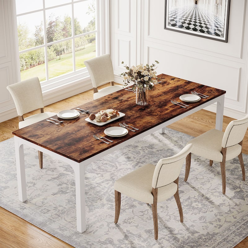 78.7-inch Long Kitchen Dining Table for 6-8