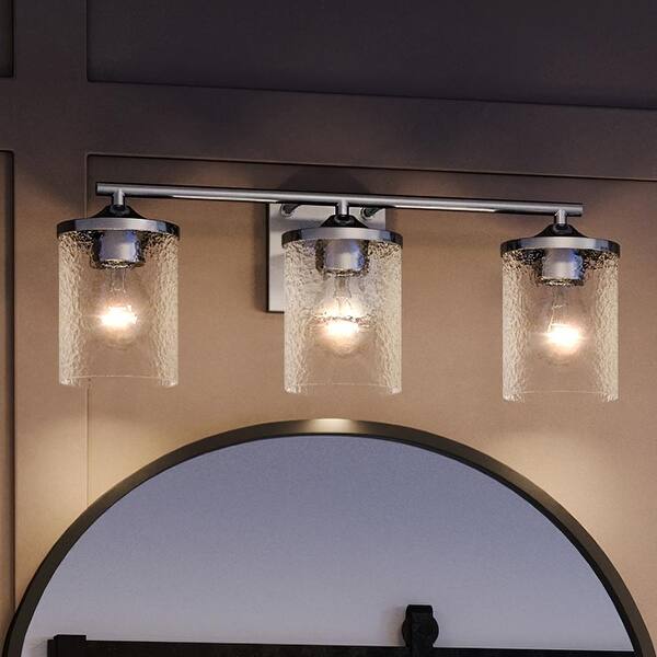 slide 2 of 8, Luxury Modern Farmhouse Bath Fixture, 7.75"H x 21"W, with Transitional Style, Polished Chrome, by Urban Ambiance