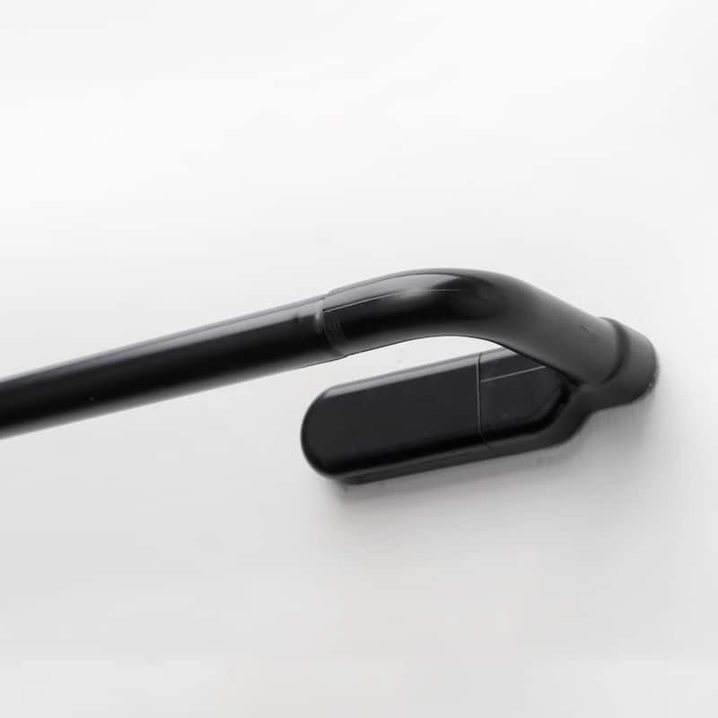 Lumi 3/4" Dia. Telescoping Wraparound Curtain Rod Set Black
