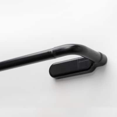 Lumi 3/4" Dia. Telescoping Wraparound Curtain Rod Set Black