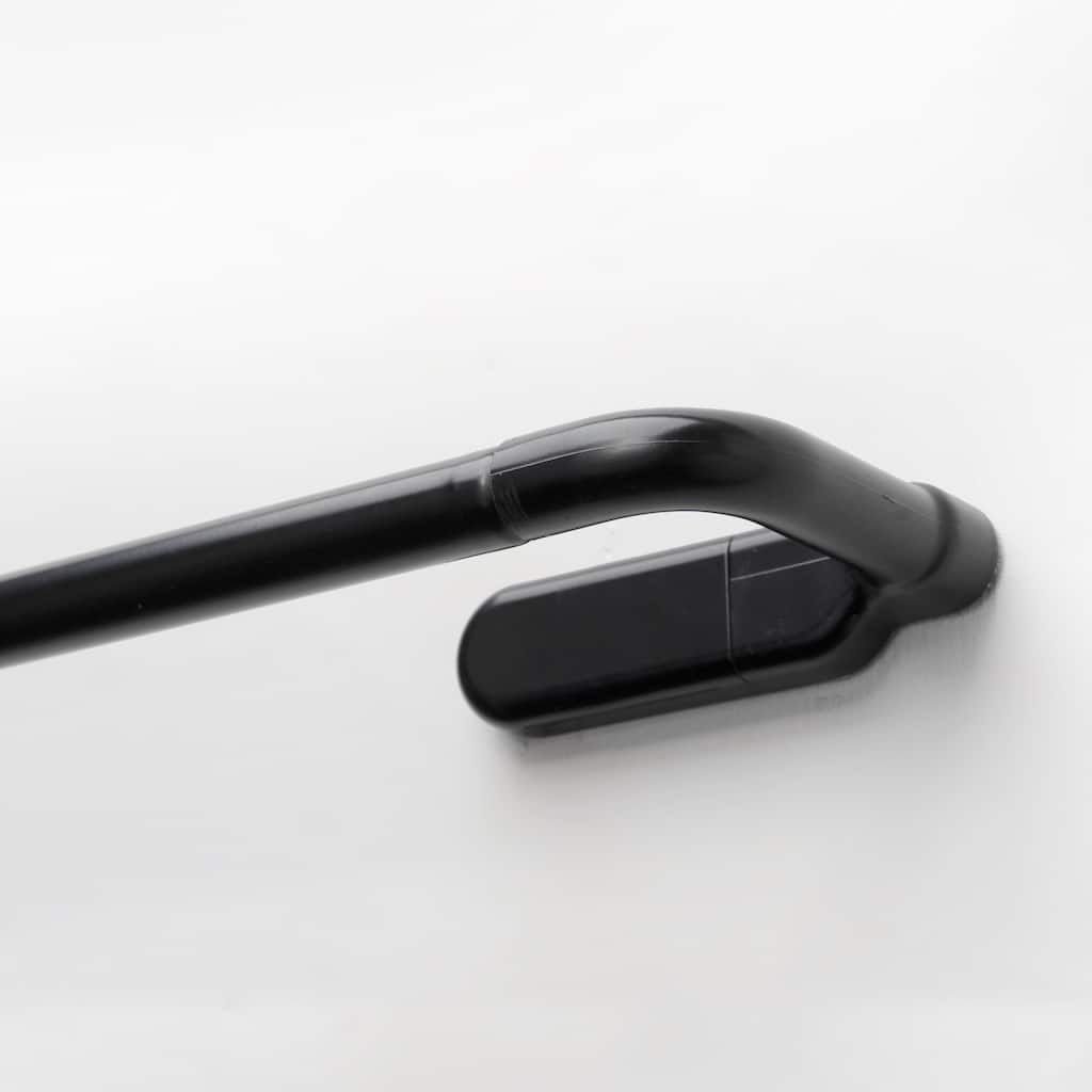 Lumi 3/4" Dia. Telescoping Wraparound Curtain Rod Set Black