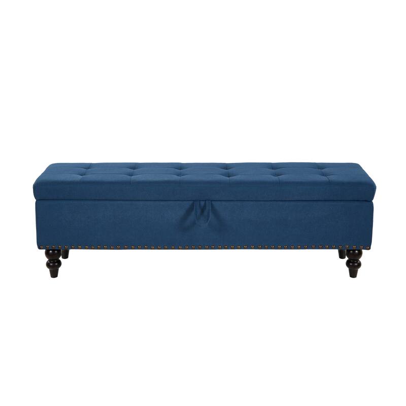 59" Tufted Bed Bench Ottoman with Storage