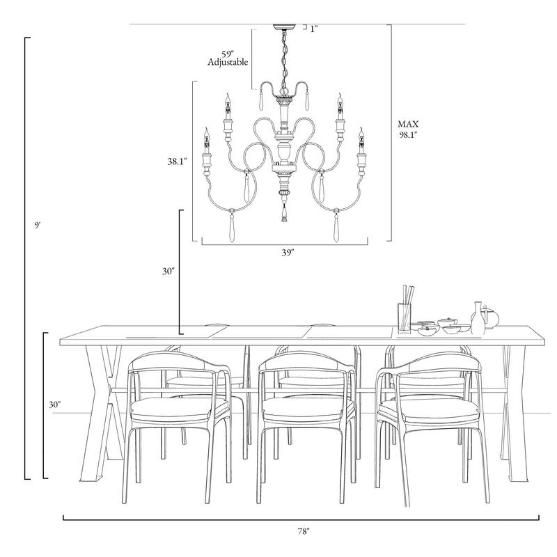 The Gray Barn Farmhouse Wood Chandelier French Country Classic Lights