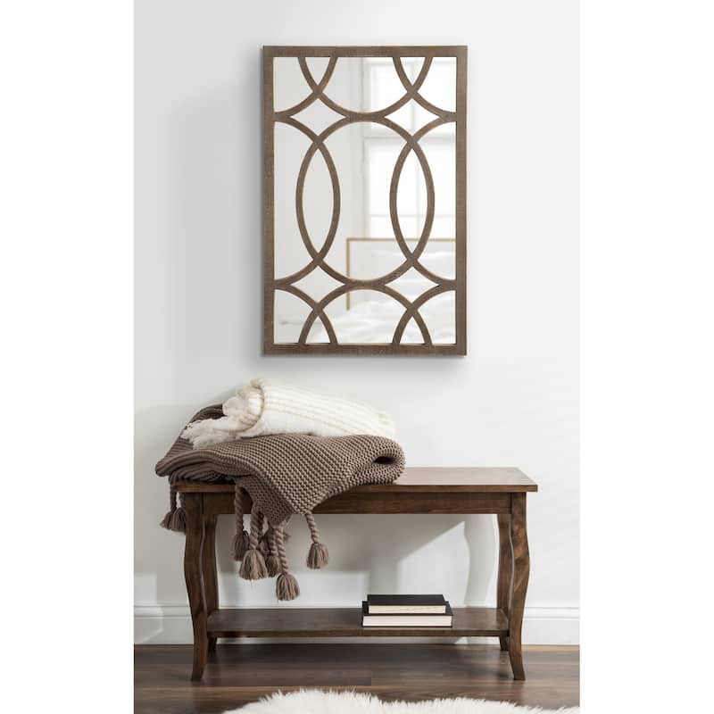 Kate and Laurel Tolland Wood Panel Wall Mirror