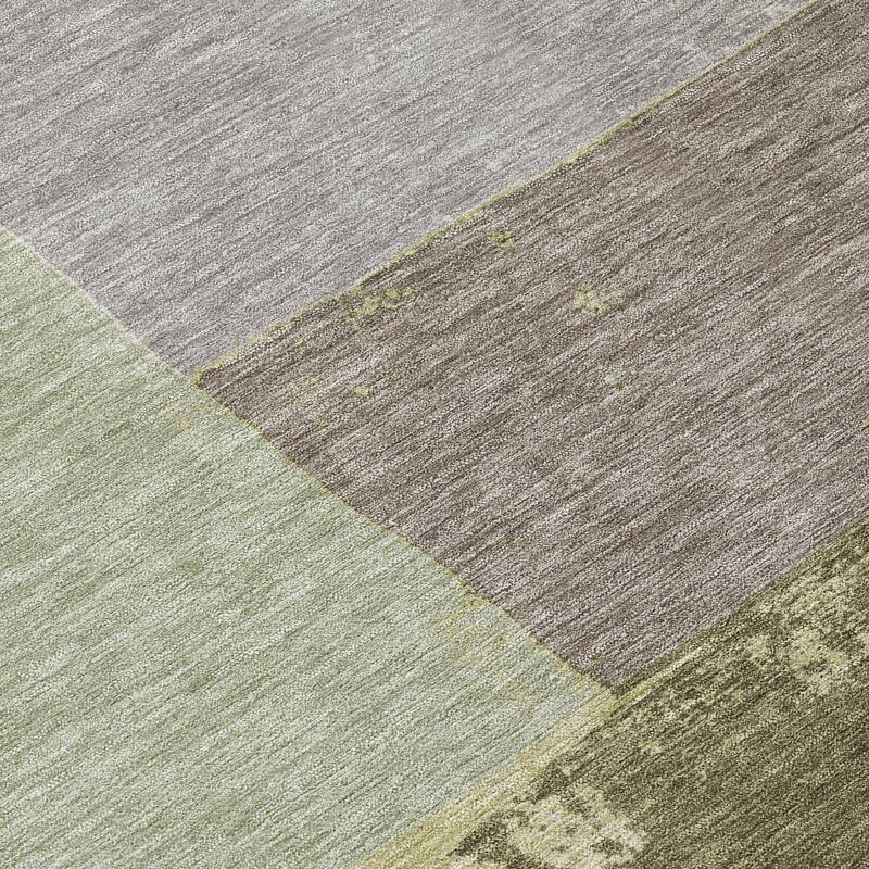 Machine Washable Indoor/ Outdoor Abstract Kraig Chantille Rug