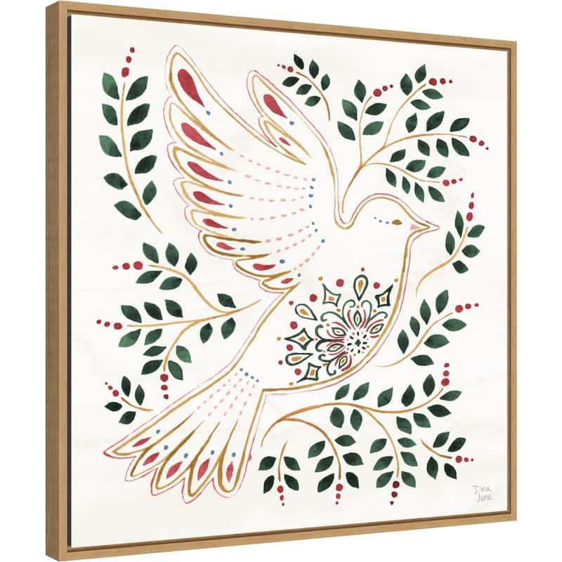 Holiday Sparkle VIII by Dina June Canvas Art Framed - 22 x 22 in