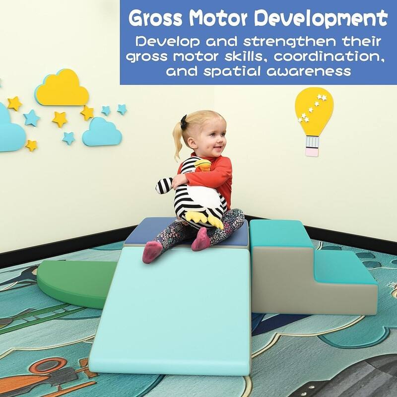 4 Pieces Baby Kids Climbing Toys Indoor Soft Foam Activity Play Set