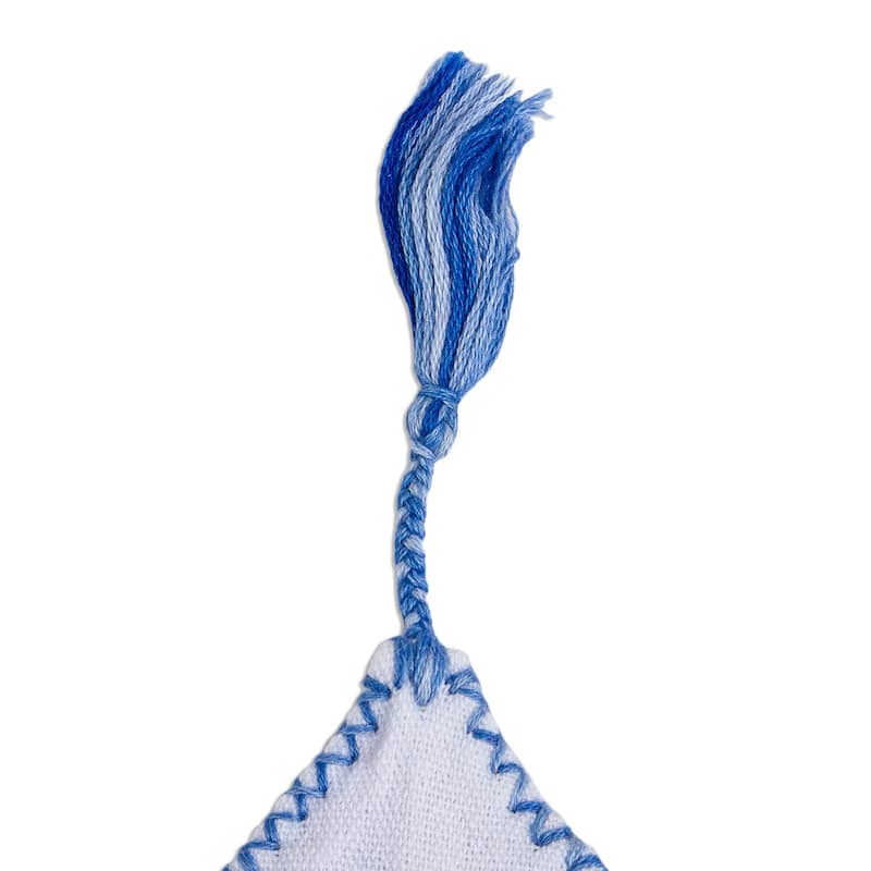 Novica Handmade San Cristobal Skies Embroidered Cotton Bookmark