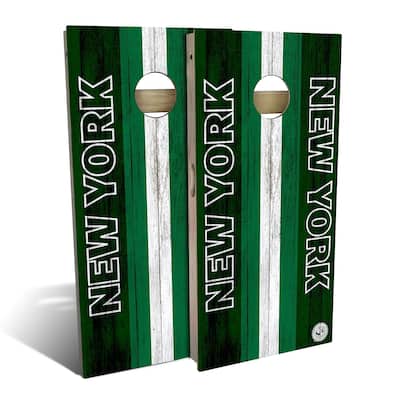 New York Football Outdoor Cornhole Board Set