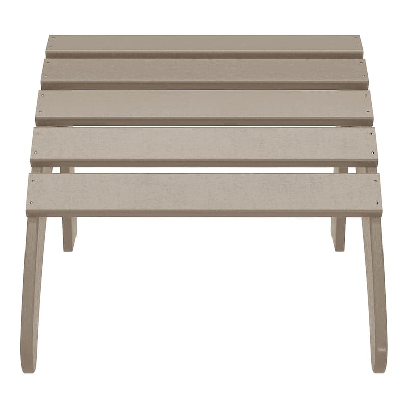 Aderson Outdoor Poly Adirondack Chair With Ottoman And Side Table 12-Piece Set
