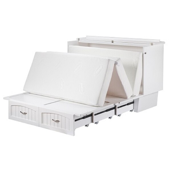 Atlantic Nantucket Murphy Bed Chest with Charging Station. Opens flyout.