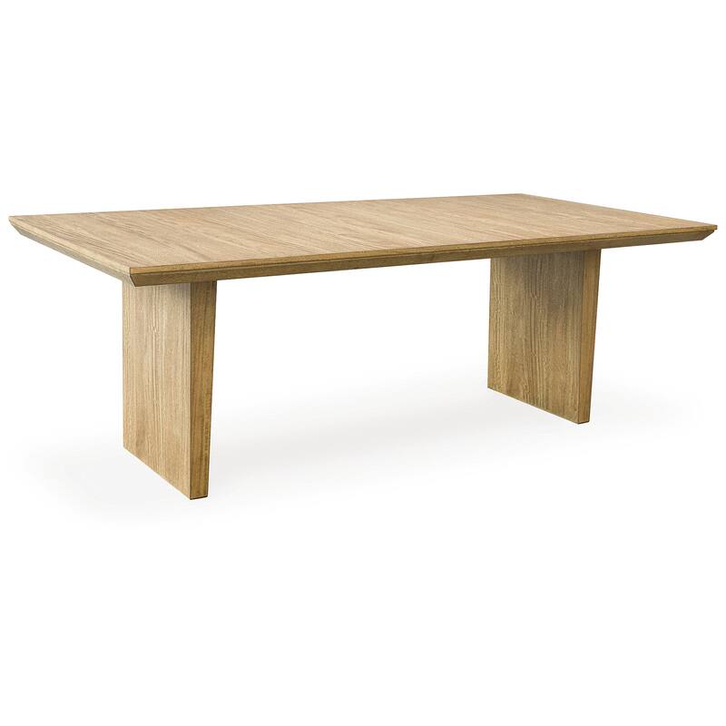 Signature Design by Ashley Sherbana Light Brown Rectangular Dining Extension Table - 40"W x 90"D x 30"H