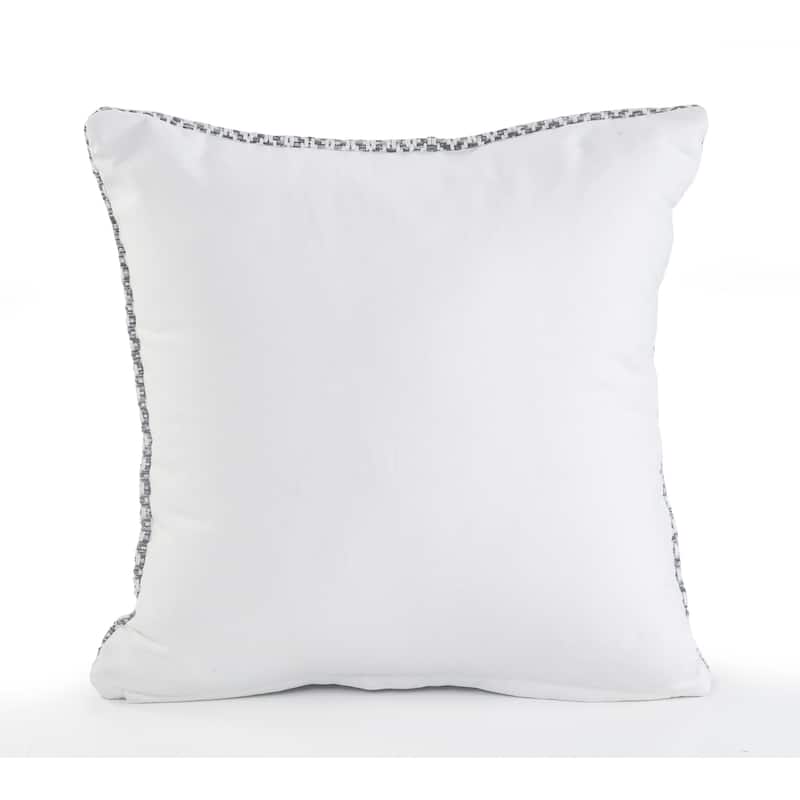 Sevita Gray/White Geometric Cotton Throw Pillow, Set of 2