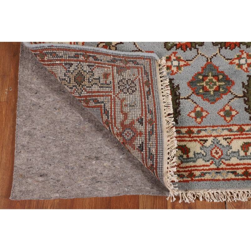 Light Blue Floral Oushak Oriental Accent Rug Handmade Wool Carpet - 4'1" x 6'0"