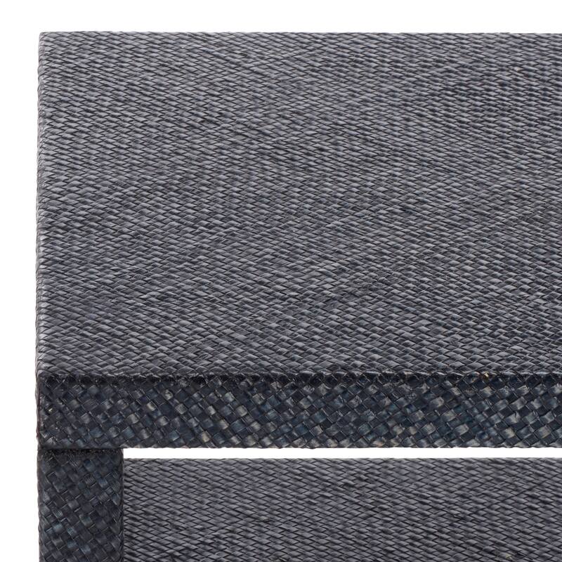 SAFAVIEH Ozden Raffia Light Natural 2-Shelf Accent Table - 17.2" W x 15.1" L x 23.5" H - 17"W x 15"D x 24"H