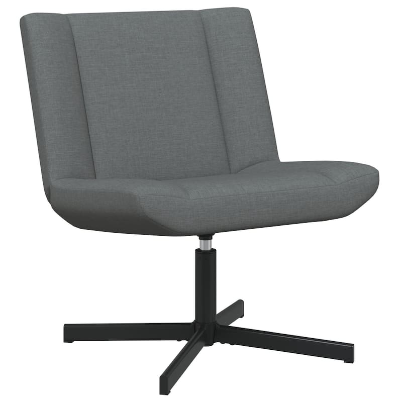 vidaXL Swivel Chair Dark grey Fabric, Metal Medium Swivel Chair - 24.8 x 29.5 x 29.9