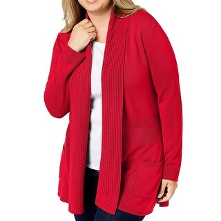 textured weave knit cardigan
