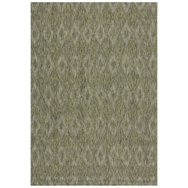SAFAVIEH Courtyard Marolyn Indoor/ Outdoor Waterproof Patio Backyard Rug - 2' x 3'7" - Olive