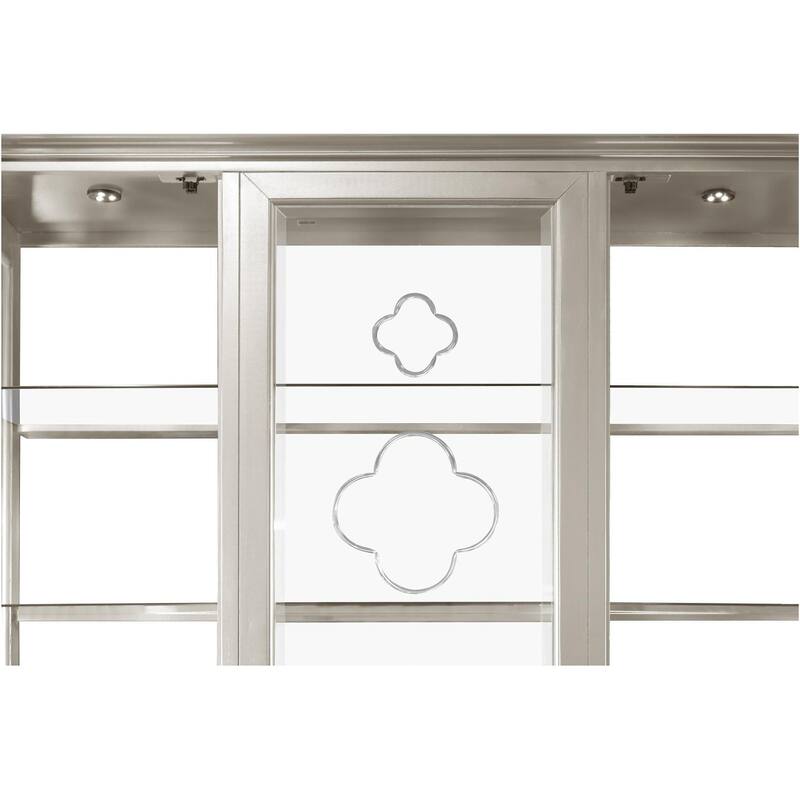 Geovanni Silver Faux Leather Dining Room Set