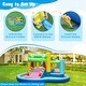 preview thumbnail 9 of 7, Inflatable Bounce House with Slide and Splash Pooland and 680W Blower - 13 x 12.8 x 6.2 ft