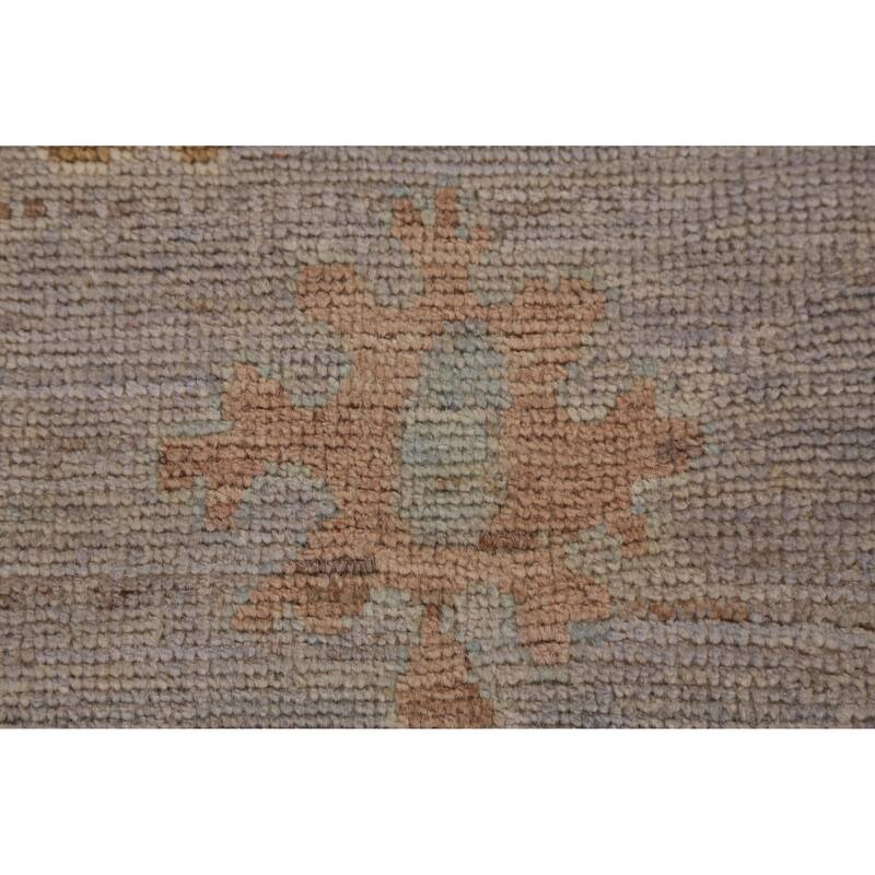 Hand Knotted Oriental 100% Wool Carpet Transitional All-Over Greys & Charcoal Oushak Area Rug - 10' 7'' X 7' 11''