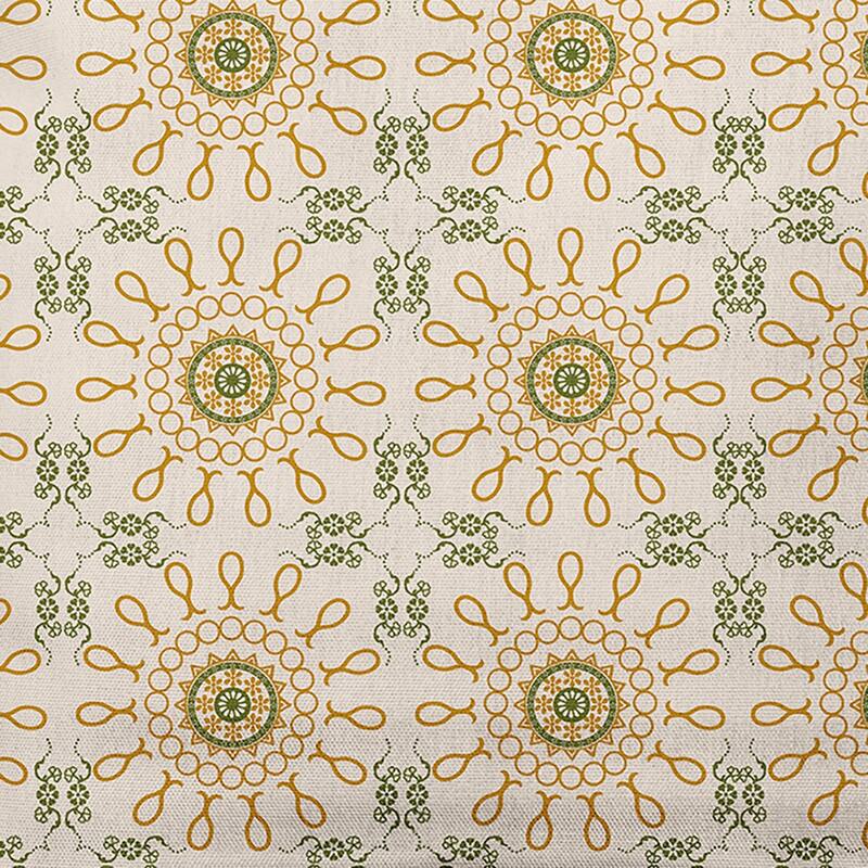 Sun Tile Decorative Throw Pillow - 16" x 16" - Autumn Gold