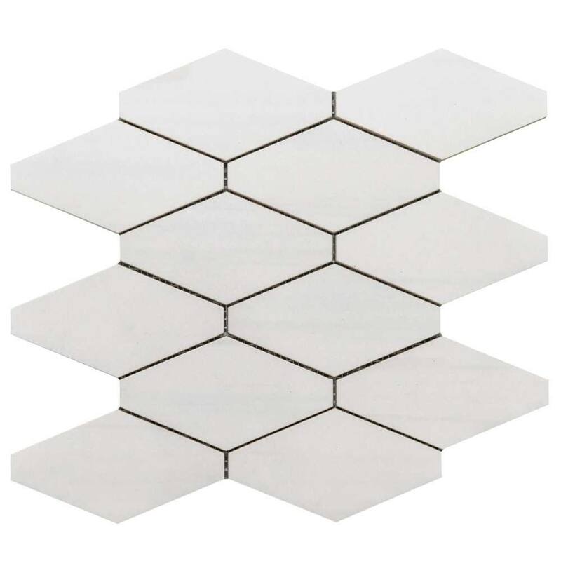 The Tile Life Stately Elongated Hex 12x12 Dolomite Porcelain Floor & Wall Tile