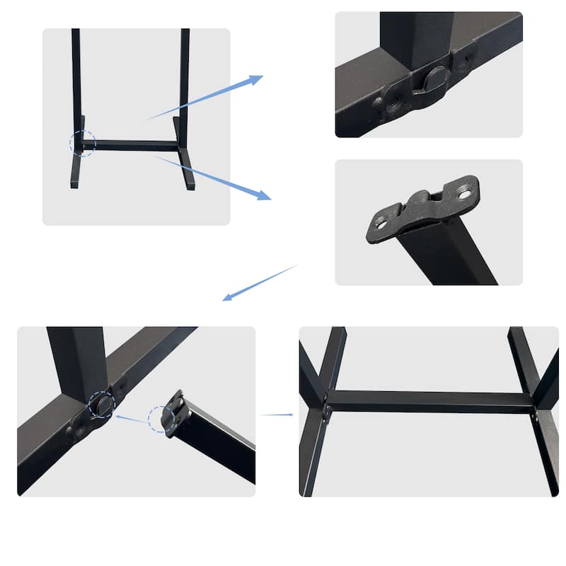 No Assembly Required TV Trays for Eating Set of 4 with Stand,Folding Snack Tray Table Set,Folding TV Dining Tables