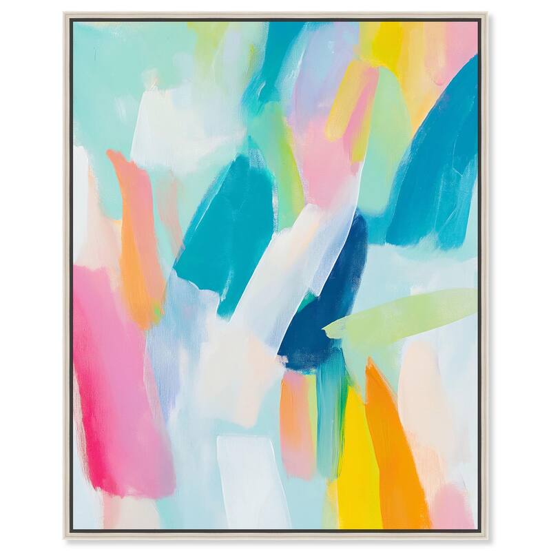Whirlwind of Color I Canvas by Art Remedy - 36" x 45" - Silver