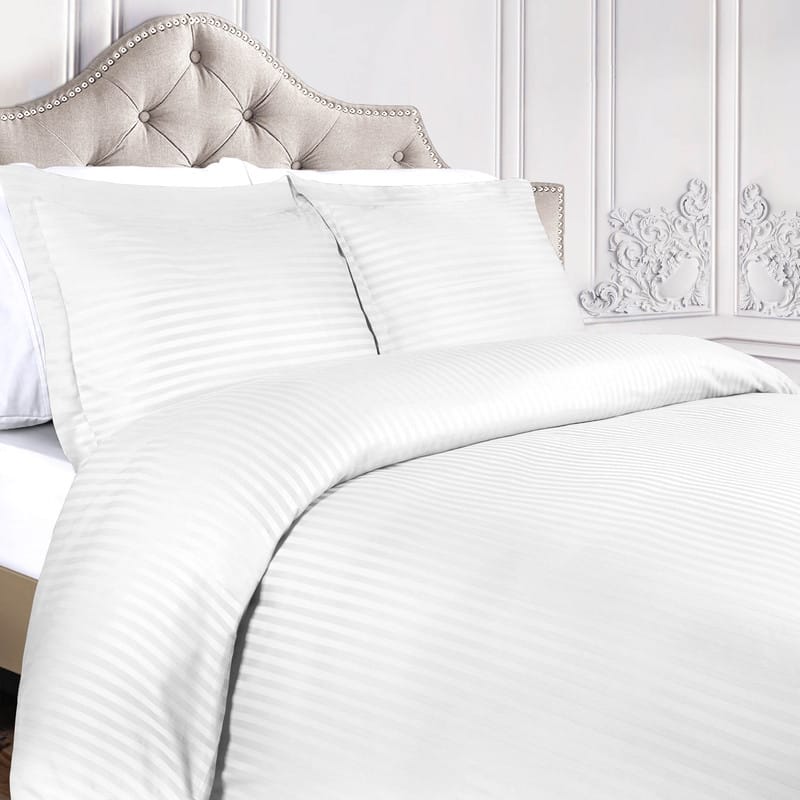 Superior 400 TC Stripe Egyptian Cotton Sateen Duvet Cover Set