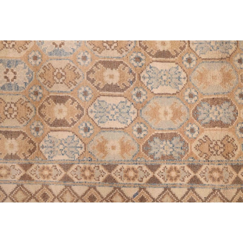 ECARPETGALLERY Hand-knotted Finest Ghazni Brown Wool Rug - 9'0 x 12'4