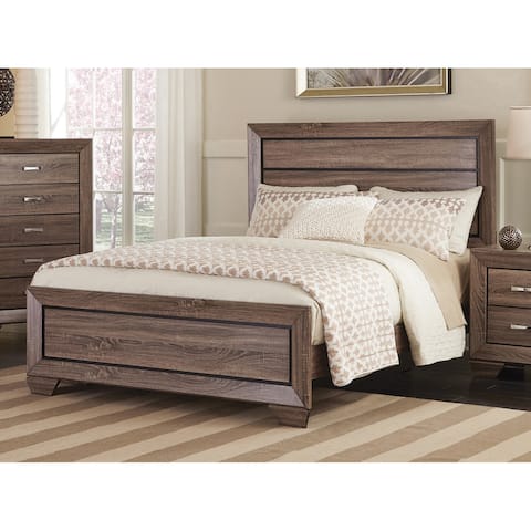 Oatfield Washed Taupe Panel Bed
