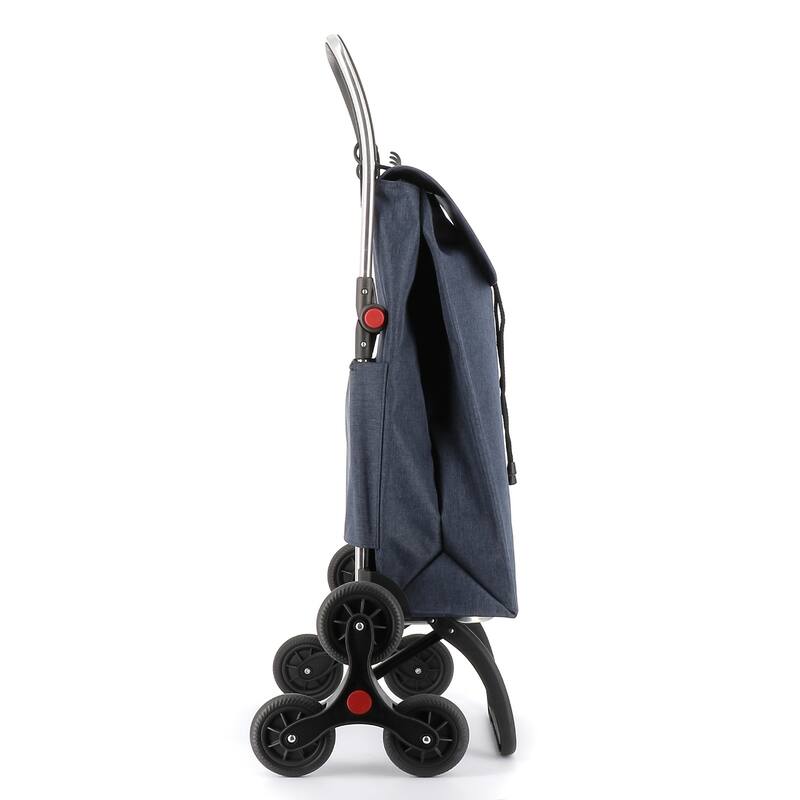 Rolser I-Max Tweed 6 Wheels Stair Climbers Foldable Shopping Trolley - 19.09 in. W x 42.32 in. H x 15.16 in. D