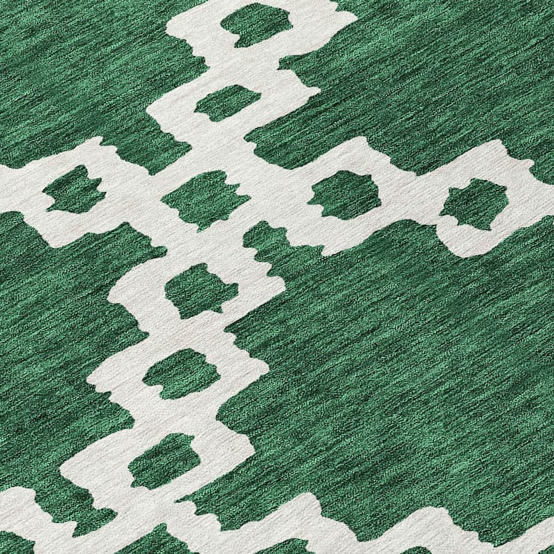 Machine Washable Indoor/ Outdoor Chantille Geo Trellis Rug