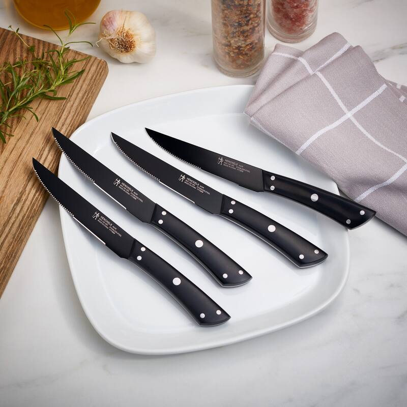 Henckels Noir 4-pc Steak Knife Set - Black