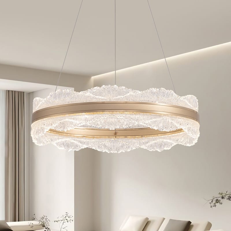 20 in. Brass Modern Chandelier Glam Brass Pendant Lighting for Kitchen Island Dining Room - Brass