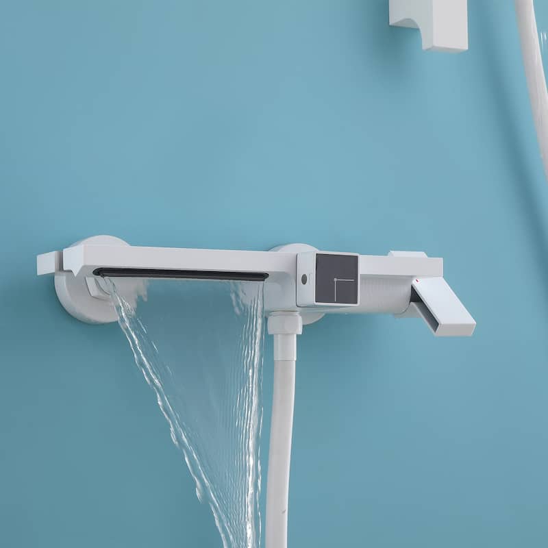 Wall Mounted Tub & Shower Faucet With Handshower Head And Rough in-Valve