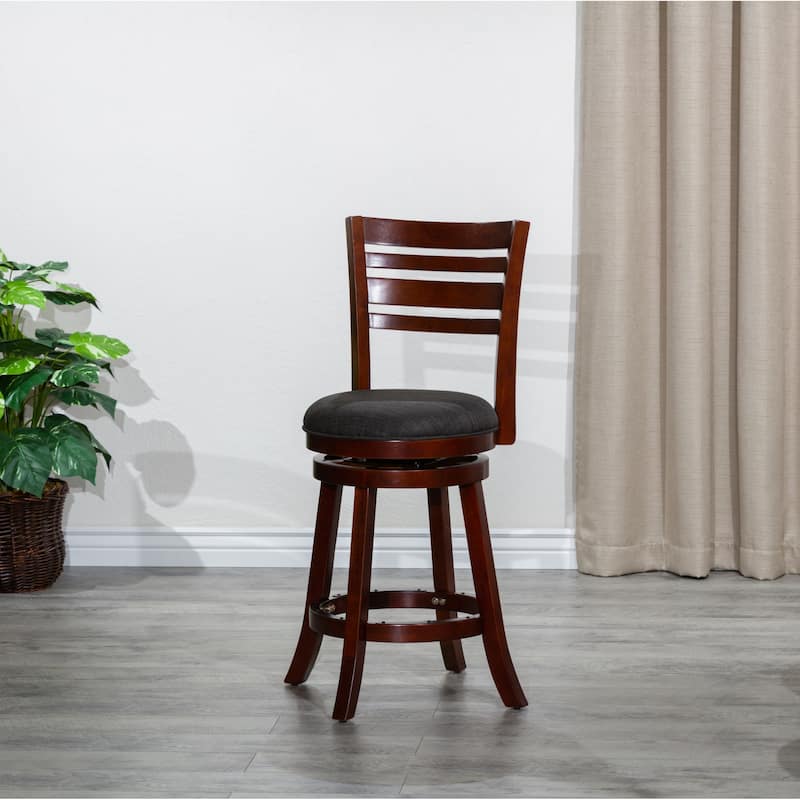 DTY Indoor Living Granby 4-Slat Back Swivel Stool