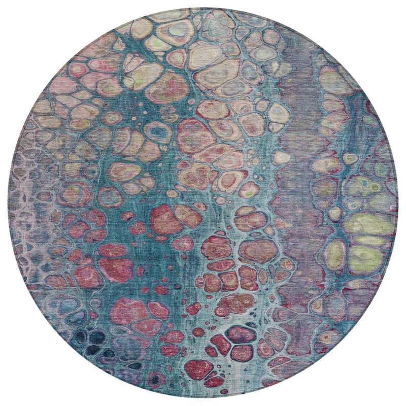 HomeRoots Abstract Transitional Rectangle Outdoor Rug